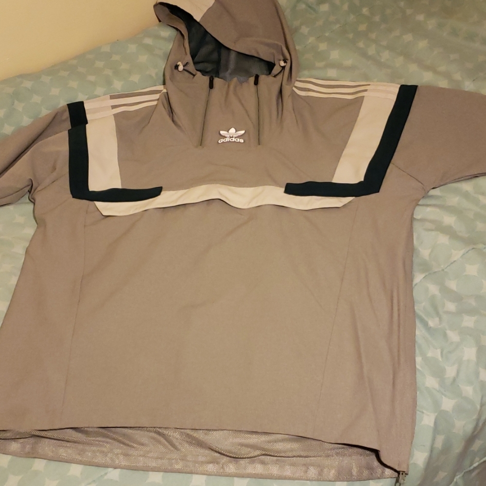 Grey adidas OTH BR8 windbreaker anorak.